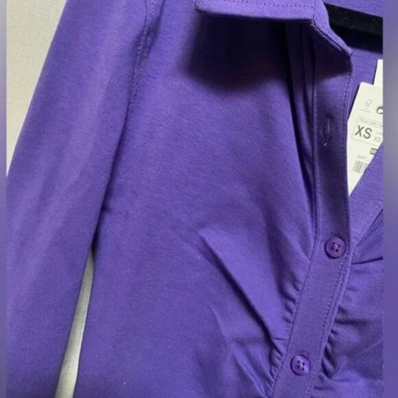 Purple ruched zara midi dress - Picture 4 of 5